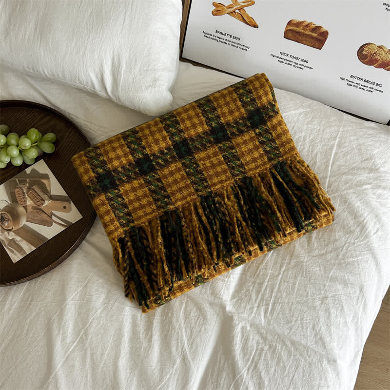Unisex Generous Plaid Fashion Winter Scarf - Image 9