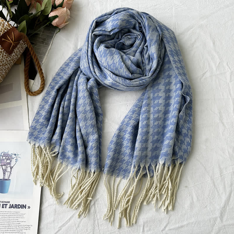 Unisex Geometric Abstract Rustic Pattern Jacquard Scarf - Image 13