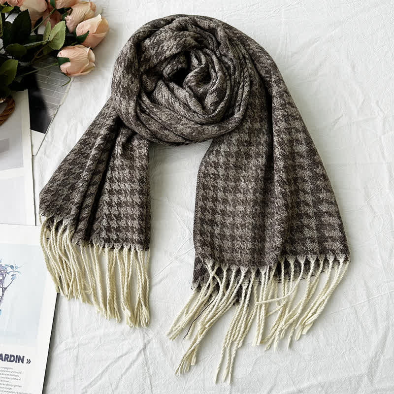 Unisex Geometric Abstract Rustic Pattern Jacquard Scarf - Image 16