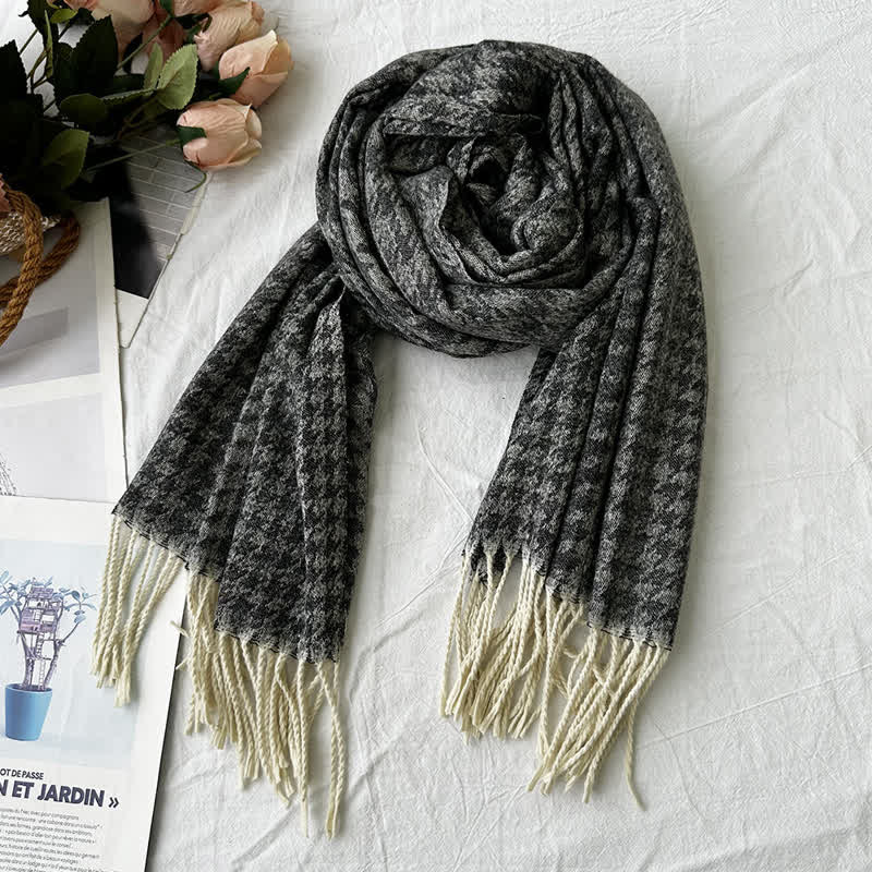Unisex Geometric Abstract Rustic Pattern Jacquard Scarf - Image 17