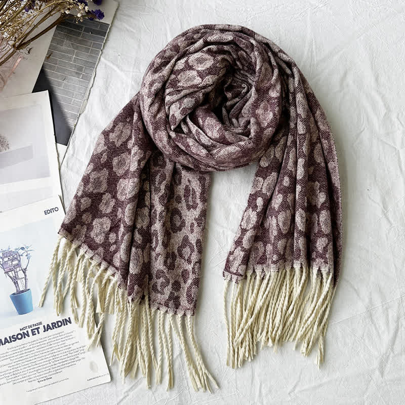 Unisex Geometric Abstract Rustic Pattern Jacquard Scarf - Image 18