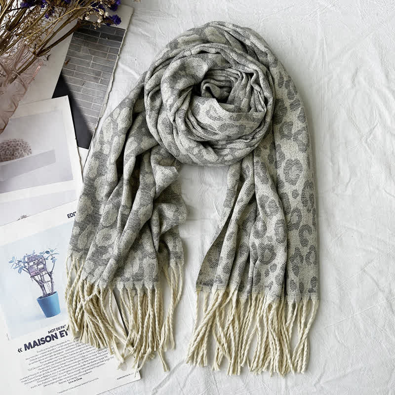 Unisex Geometric Abstract Rustic Pattern Jacquard Scarf - Image 21