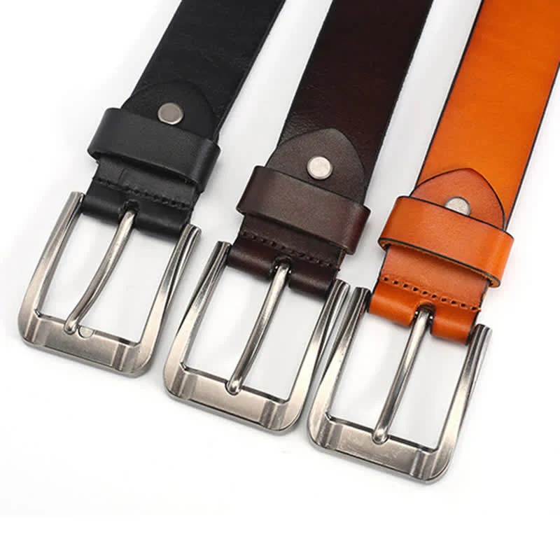 Unisex Hexagonal Rivet Studded Leather Belt - Image 3