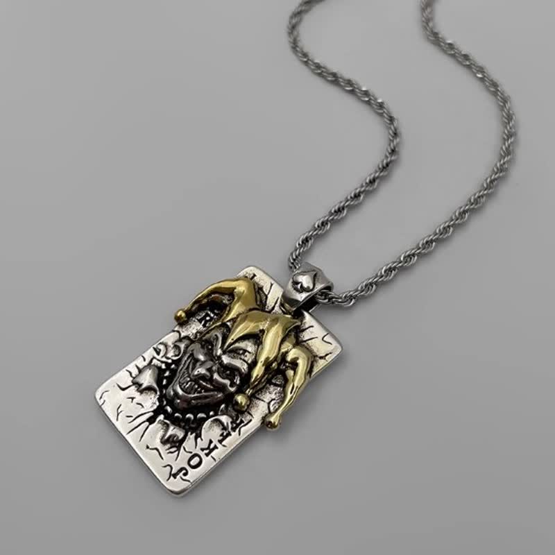 Unisex Hip Hop Style Poker Metal Necklace - Image 5