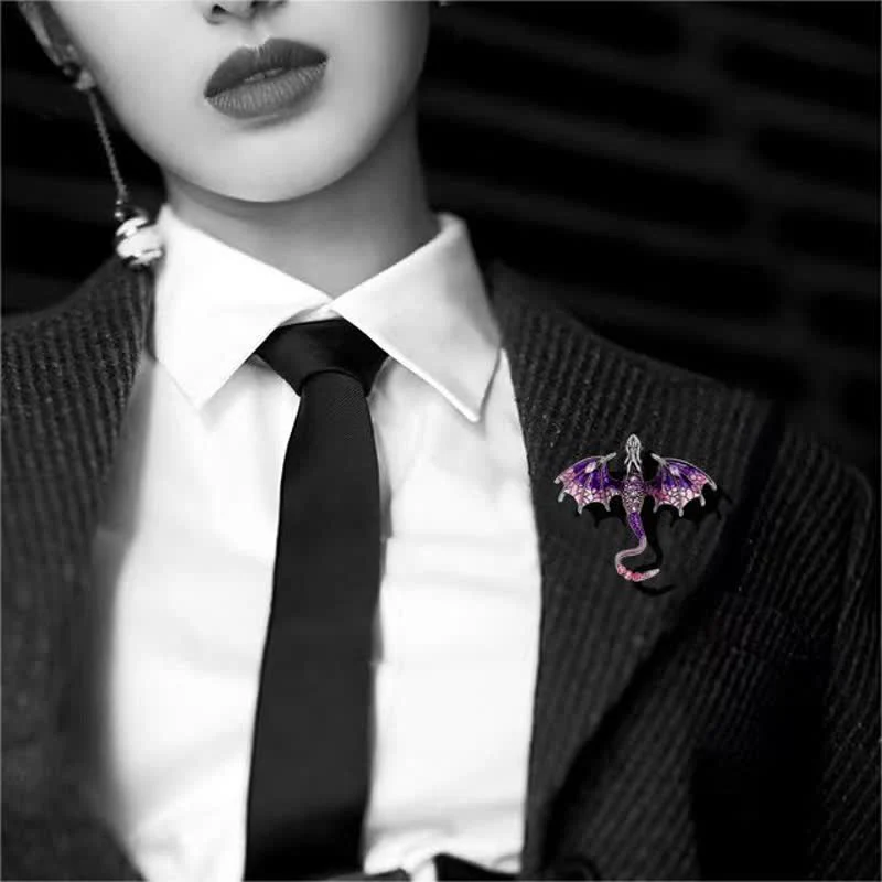Unisex Legand Flying Dragon Brooch - Image 2