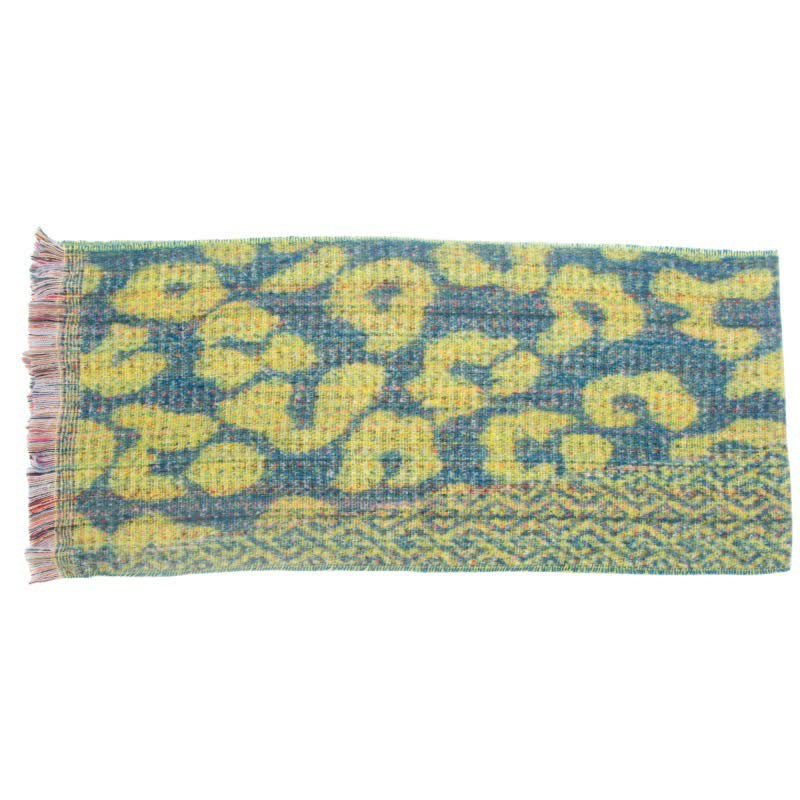 Unisex Pretty Leopard Print Short Fringe Scarf - Image 14