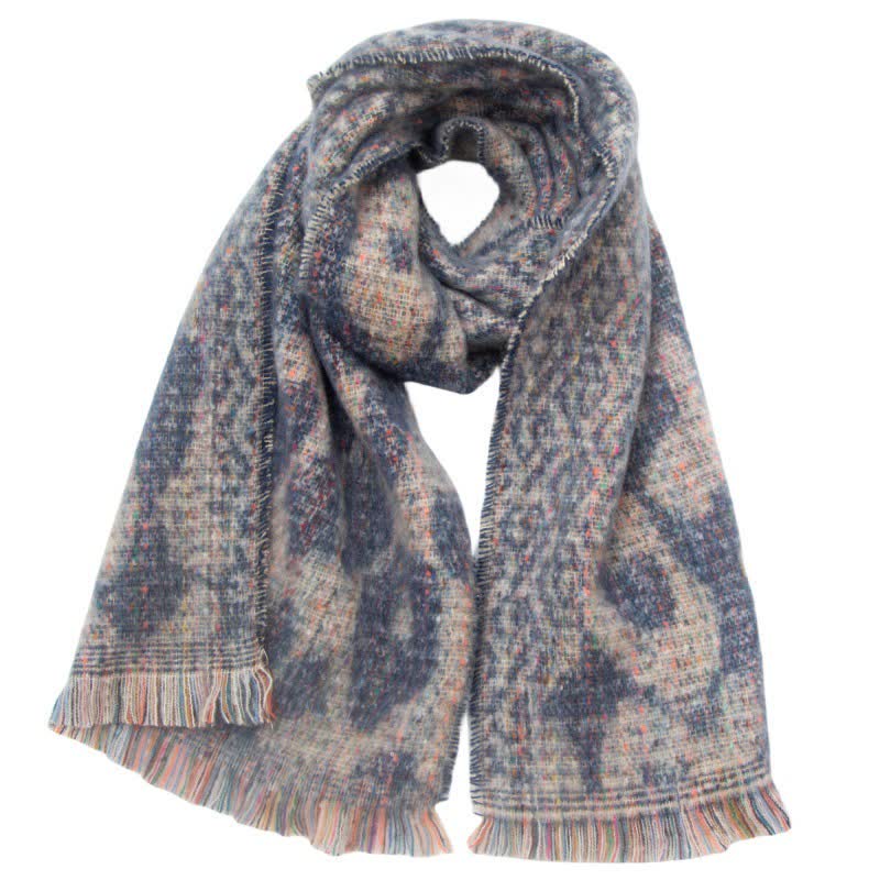 Unisex Pretty Leopard Print Short Fringe Scarf - Image 17