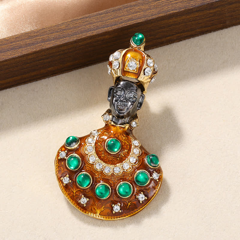 Unisex Medieval Large Unusual Genie Costume Brooch - Image 5