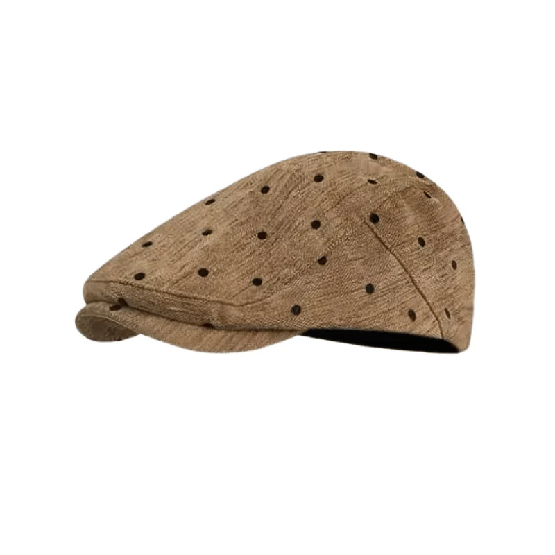 Unisex Retro Winter Polka Dot Beret Hat
