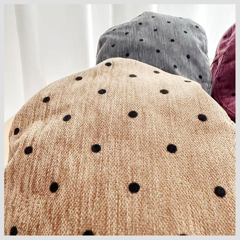 Unisex Retro Winter Polka Dot Beret Hat - Image 4