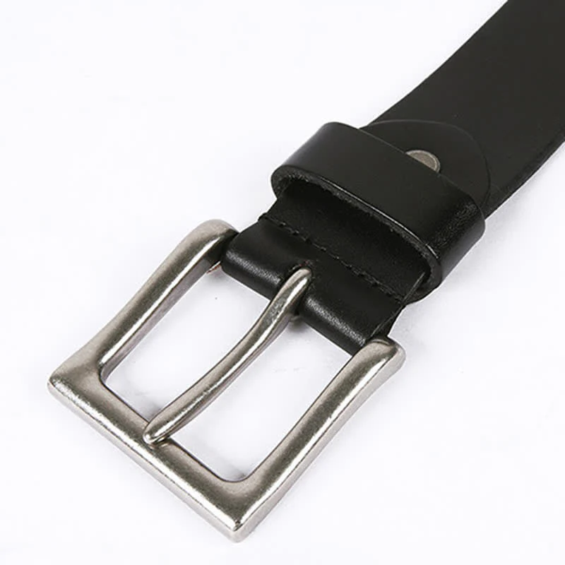 Unisex Skull Head Rivets Cross Studded Leather Belt - Image 11