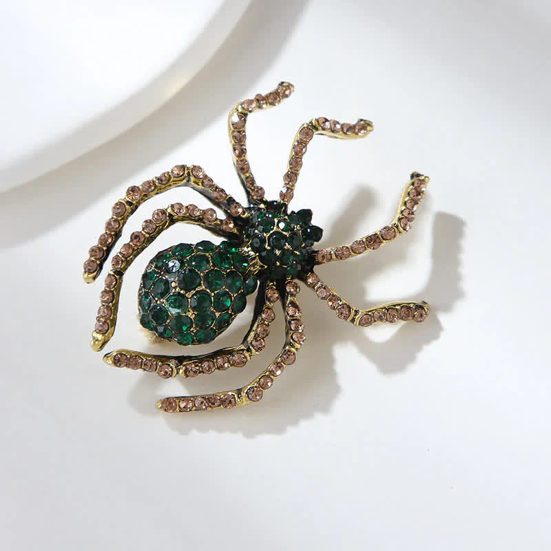 Unisex Vintage Fancy Spider Rhinestone Brooch - Image 2