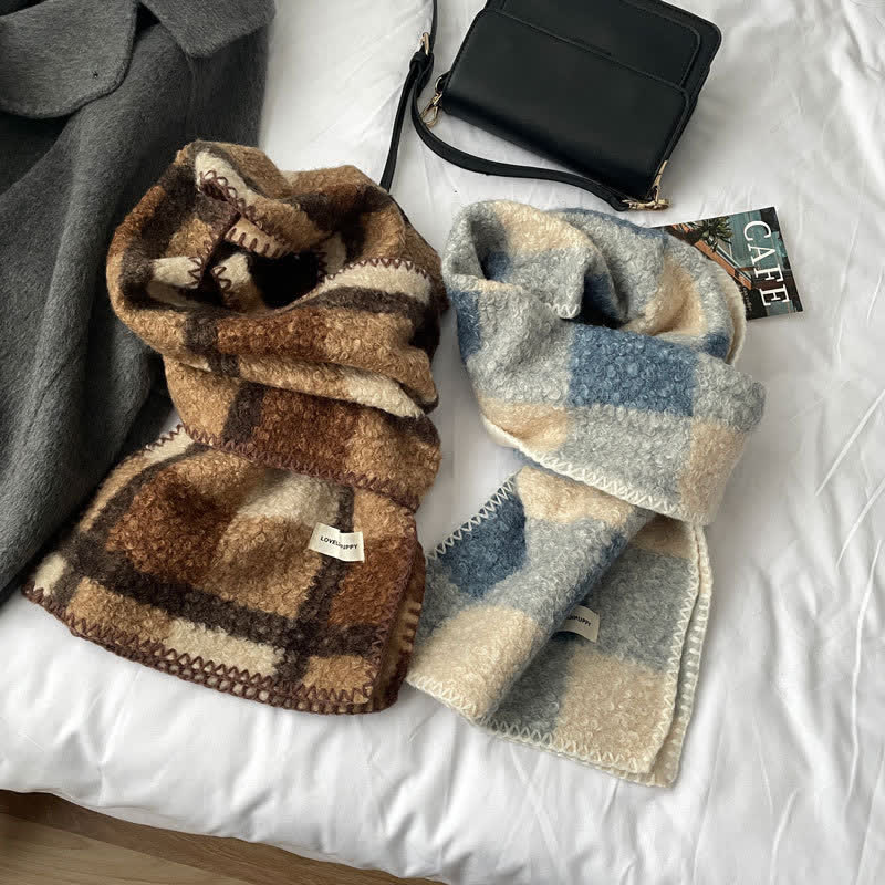 Unisex Winter Accessories Ultra Flush Plaid Scarf - Image 5
