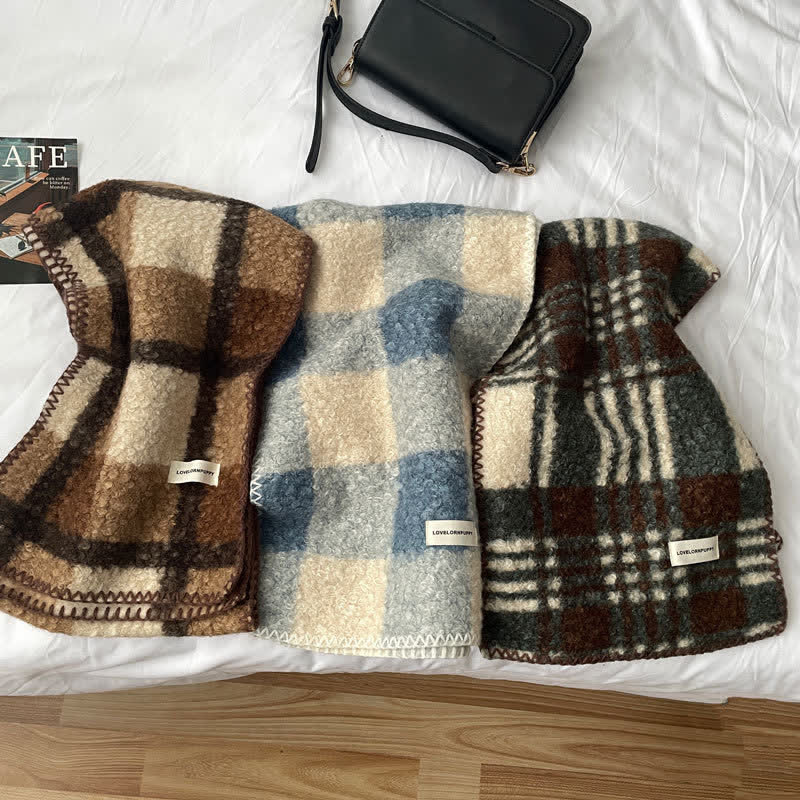 Unisex Winter Accessories Ultra Flush Plaid Scarf - Image 7
