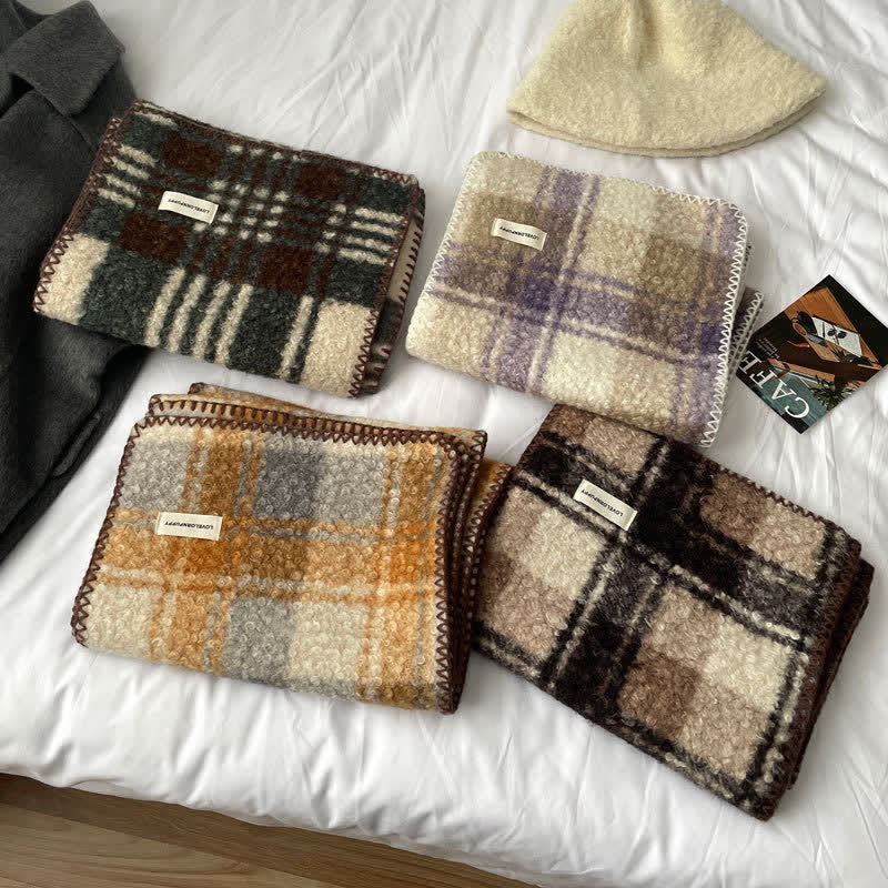 Unisex Winter Accessories Ultra Flush Plaid Scarf - Image 9