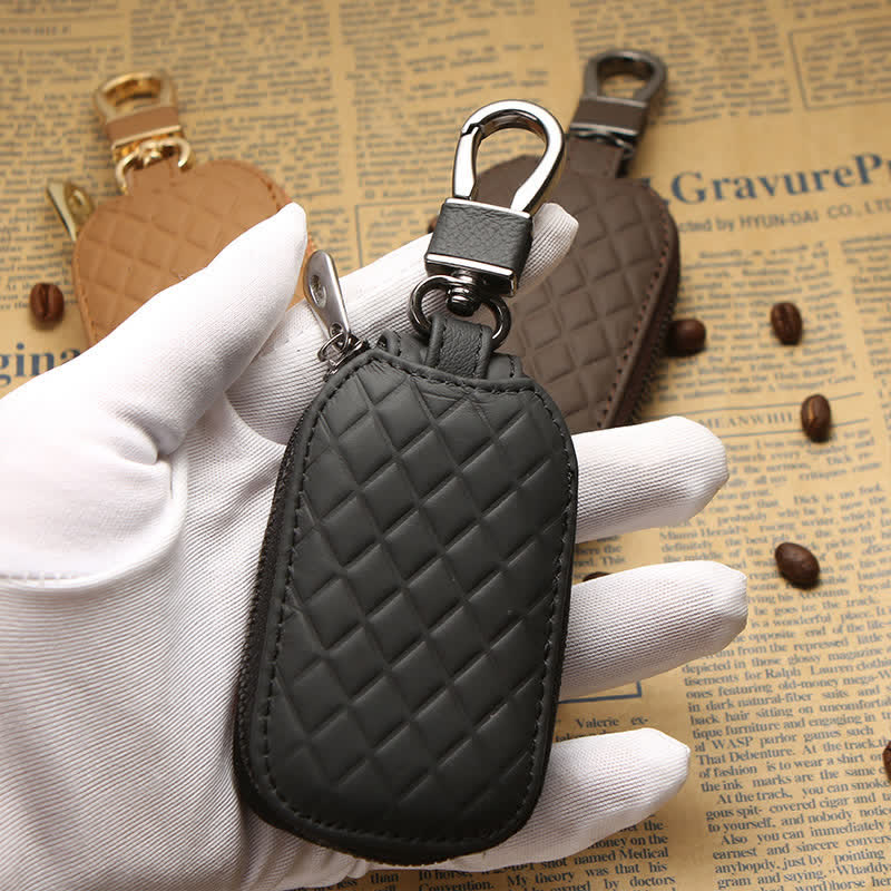 Universal Zipper Hook Hanging Leather Key Case - Image 3