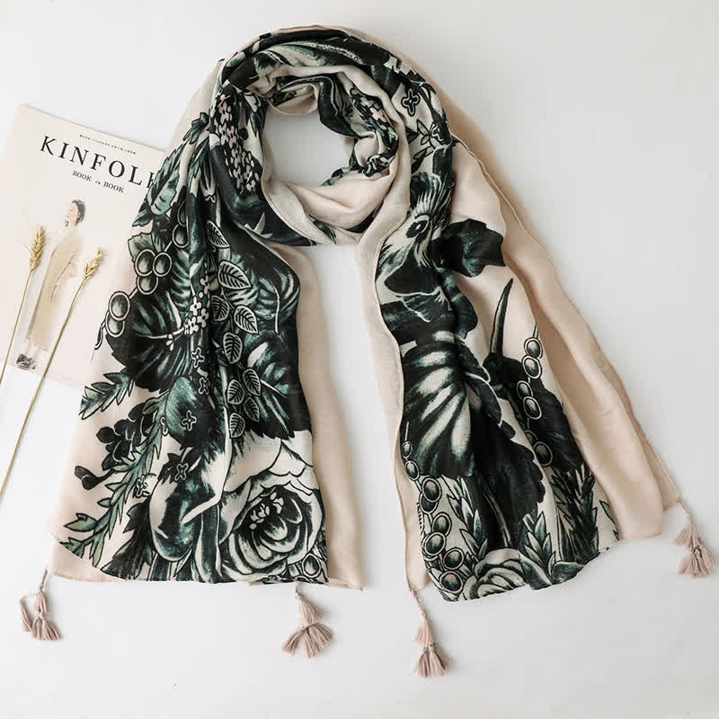 Vacation Style Beach Shawl Tassels Thin Scarf - Image 13