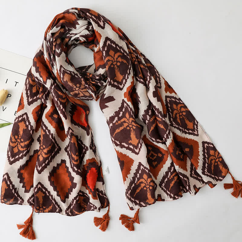 Vacation Style Beach Shawl Tassels Thin Scarf - Image 6