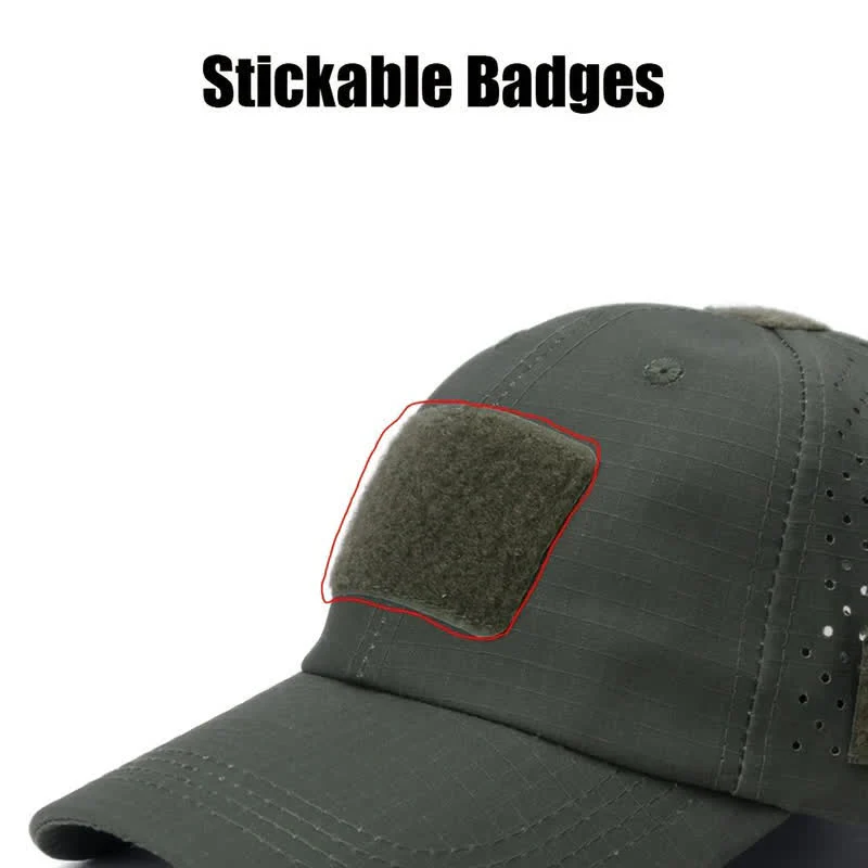 Velcro Glasses Hole Breathable Camouflage Baseball Cap - Image 6