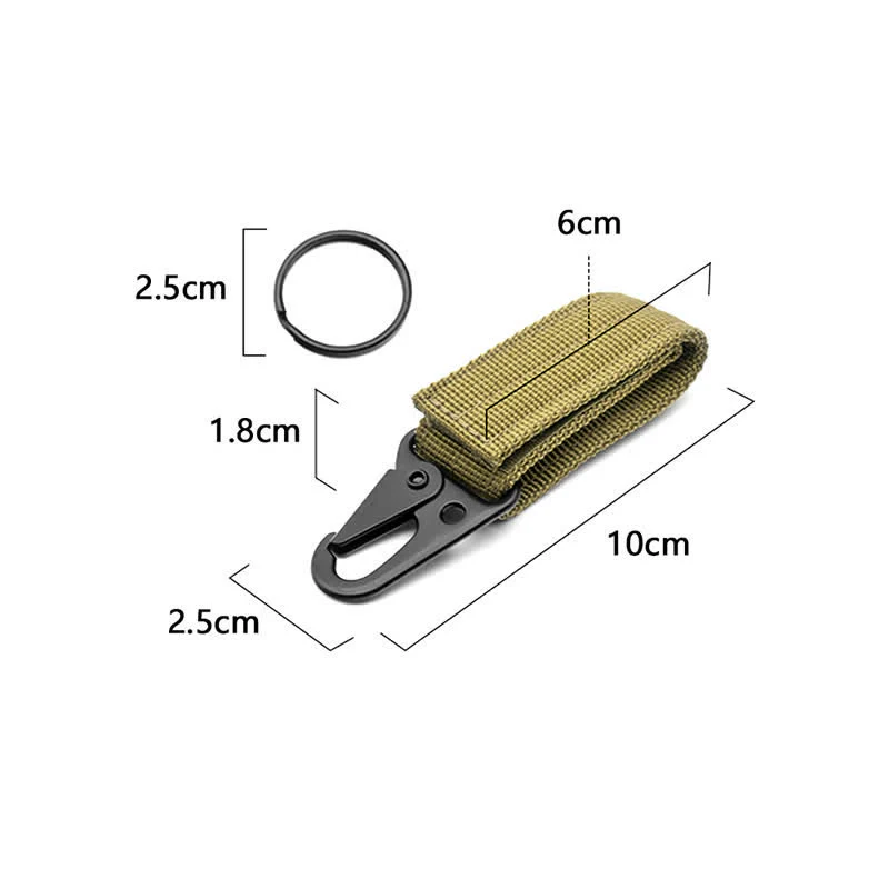 Touch Fastener Webbing Tactic Belt Loop Nylon Keychain - Image 3