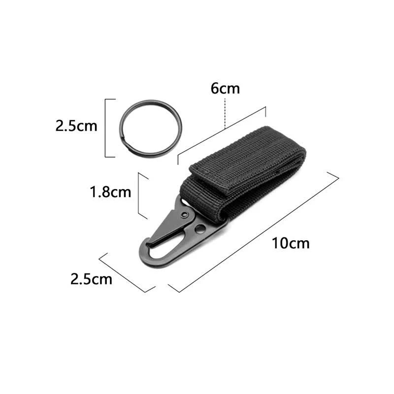 Touch Fastener Webbing Tactic Belt Loop Nylon Keychain - Image 6