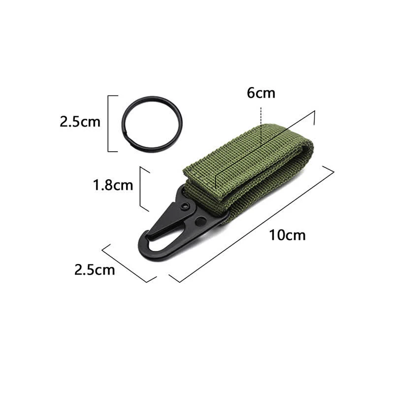 Touch Fastener Webbing Tactic Belt Loop Nylon Keychain - Image 7