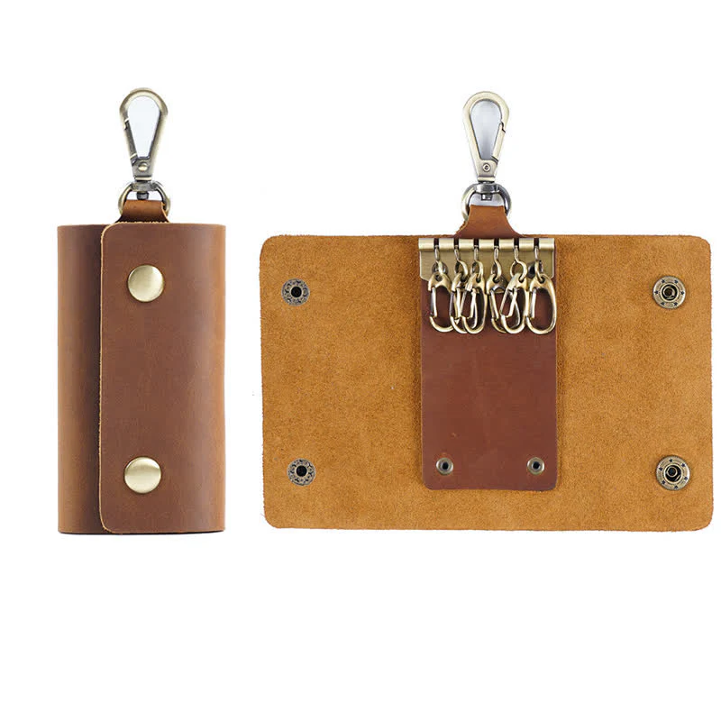 Versatile Belt Key Holder Leather Car Key Case - Image 4