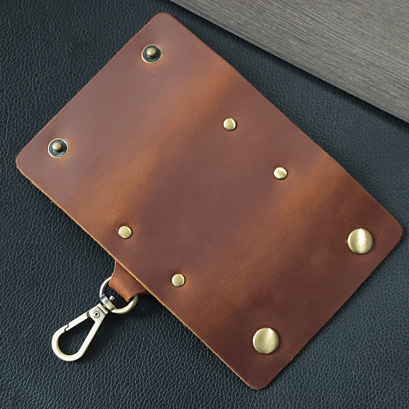 Versatile Belt Key Holder Leather Car Key Case - Image 7