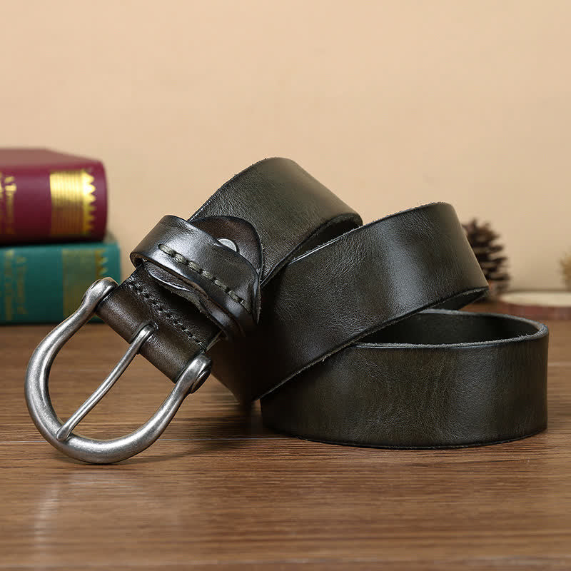 Versatile Fashion Simple Distressed Leather Belt - Image 5