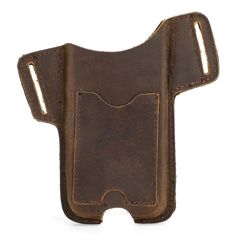 Versatile Mobile Phone Holster Leather Hanging Waist Belt Bag - Image 28