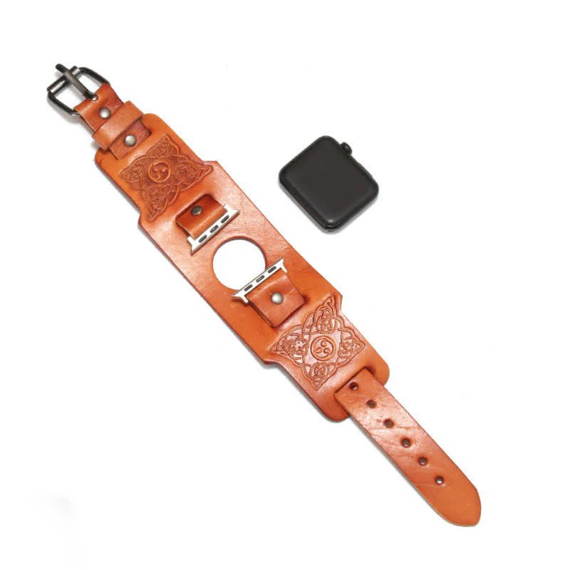 Viking Celtic Knot Totem Leather Watch Band - Image 3