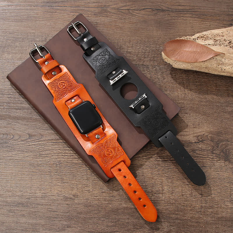 Viking Celtic Knot Totem Leather Watch Band - Image 9