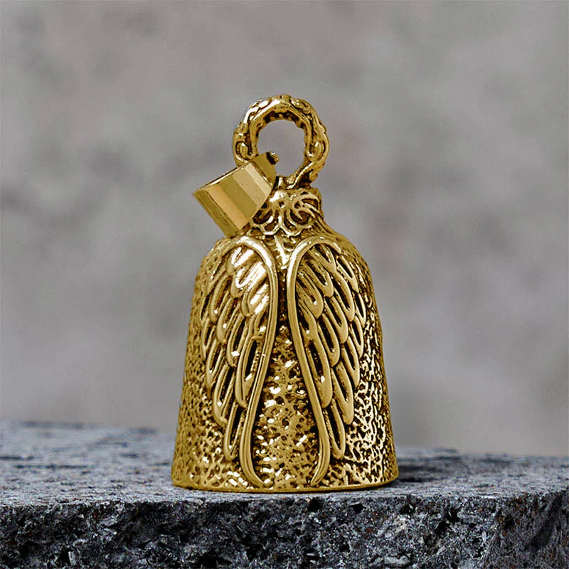 Vintage Angel Wing Motorcycle Bell Keychain - Image 6