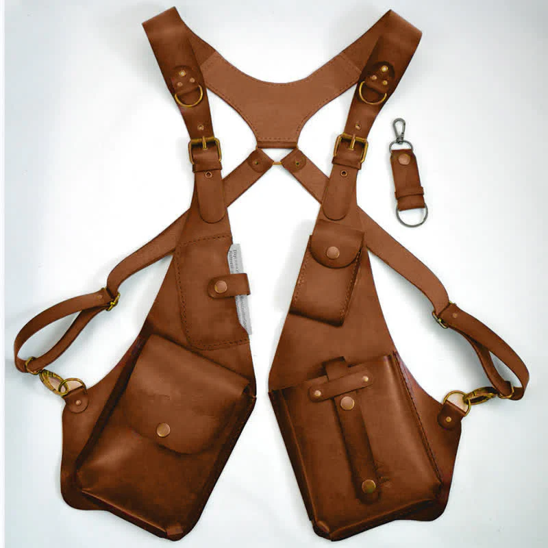 Vintage Anti-Theft Harness Wallet Underarm Shoulder Bag - Image 2