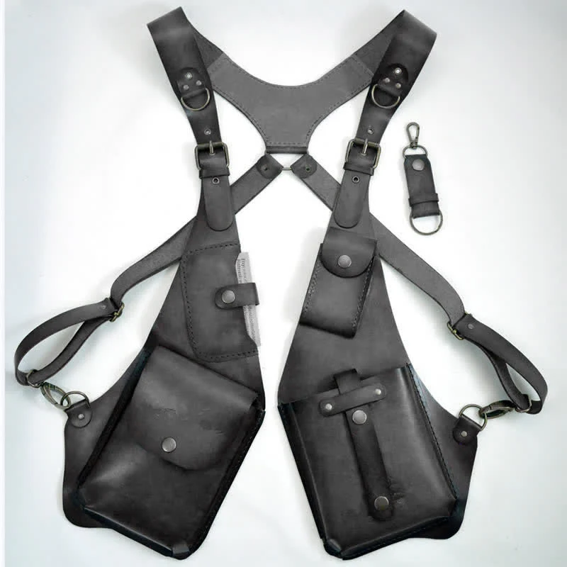Vintage Anti-Theft Harness Wallet Underarm Shoulder Bag - Image 4