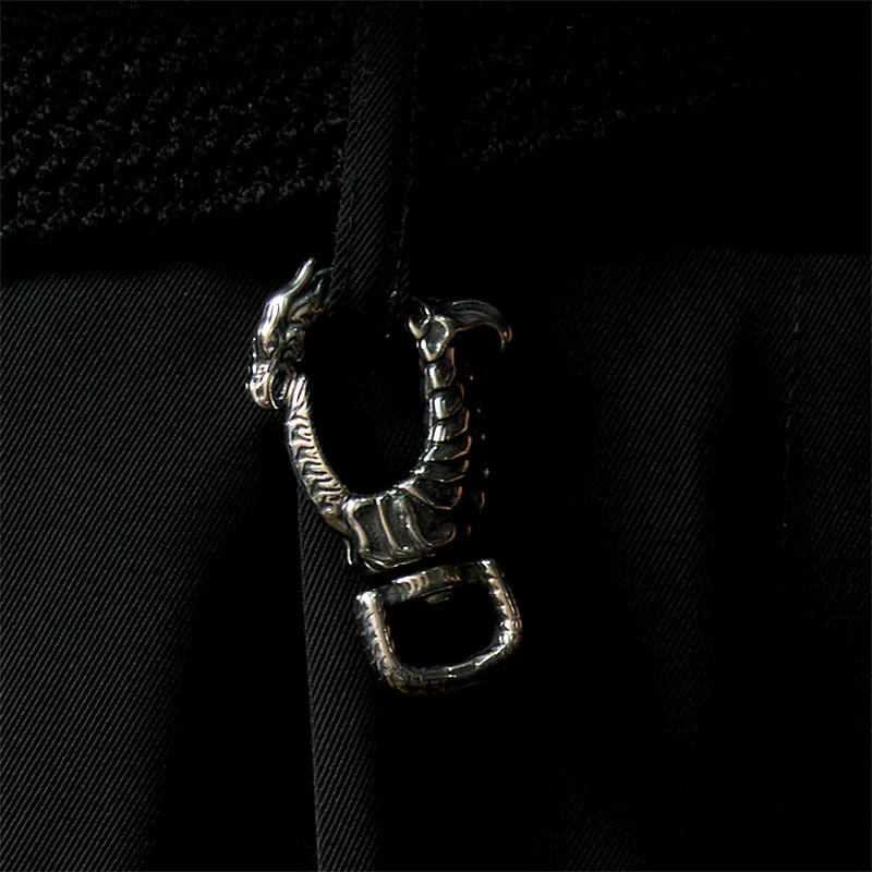 Vintage Antirust Dragon-shaped Rotatable Keychain - Image 3
