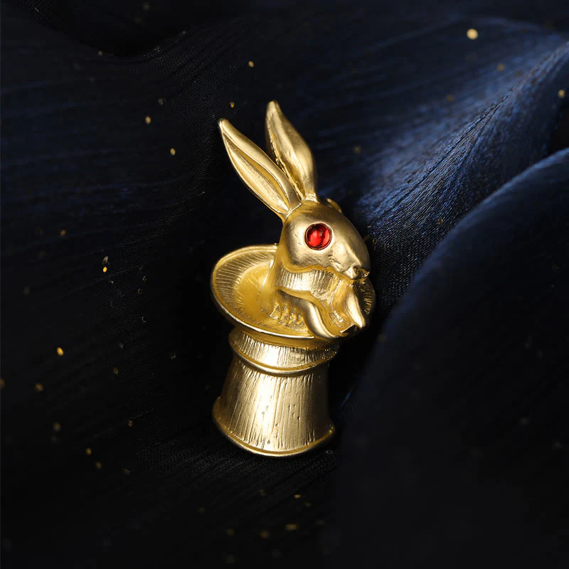 Vintage Baby Rabbit Brooch Gold Shirt Accessories - Image 6