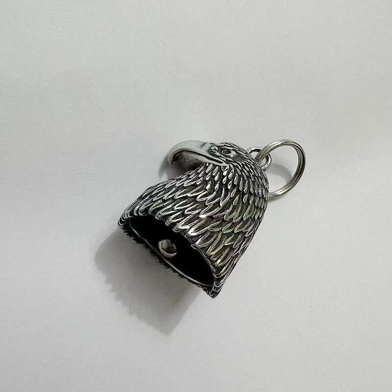 Vintage Bald Eagle Style Riding Bell Keychain - Image 6