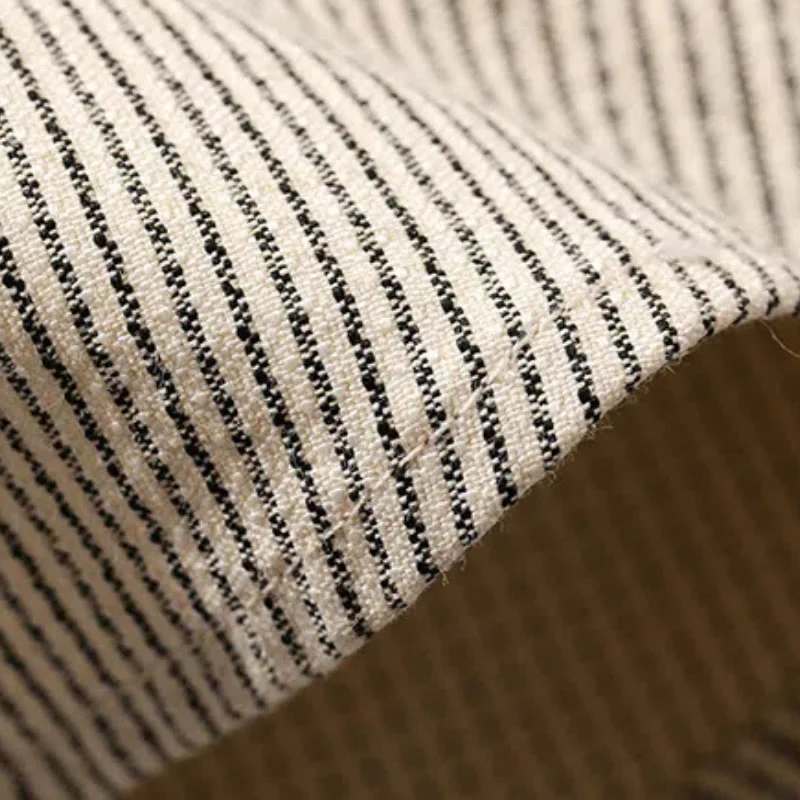 Vintage Beige Woven Stripe Western Cowboy Shirt - Image 7