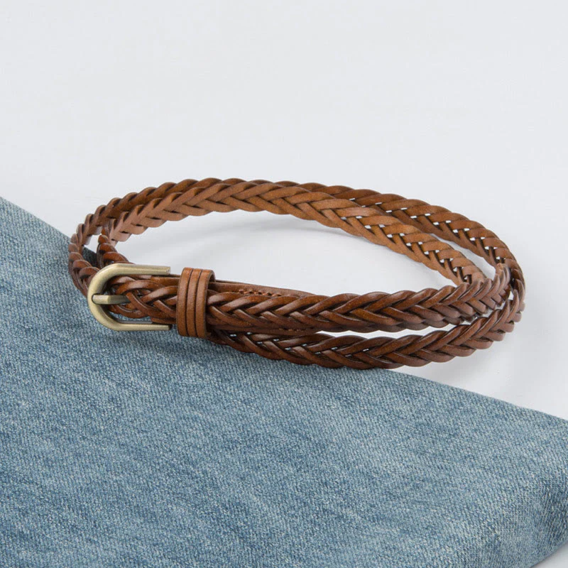 Vintage Braided Belt Girdle Waist Belt Without Holes - Image 4