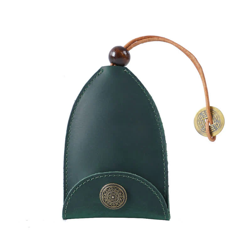 Vintage Coin Pull-out Smart Key Leather Key Case - Image 11