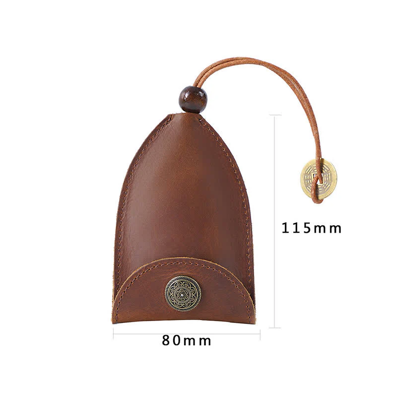 Vintage Coin Pull-out Smart Key Leather Key Case - Image 7
