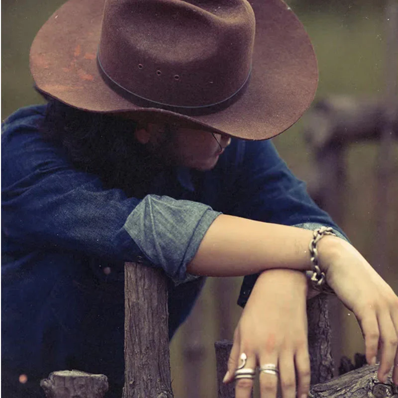 Vintage Dark Blue Washed Western Cowboy Shirt - Image 3