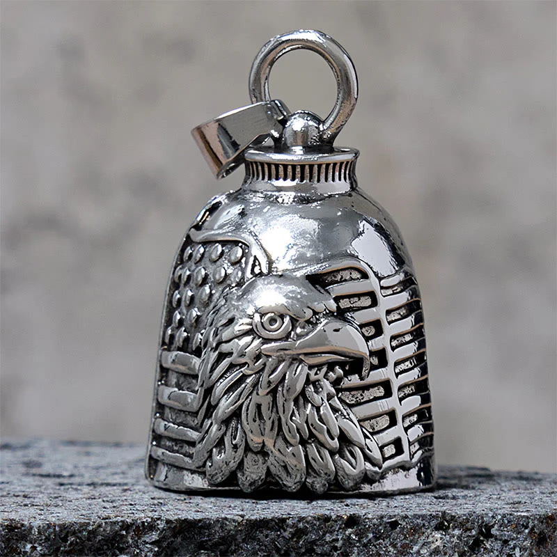 Vintage Eagle American Flag Bell Keychain - Image 2