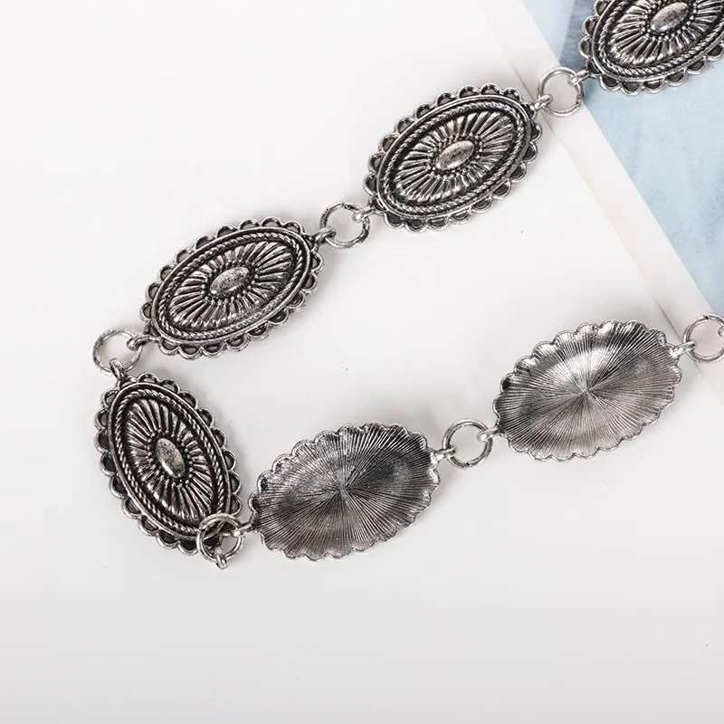 Vintage Ethnic Carving Belt Metal Clasp Waist Belt - Image 8
