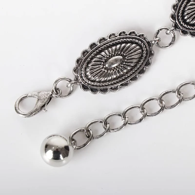 Vintage Ethnic Carving Belt Metal Clasp Waist Belt - Image 9