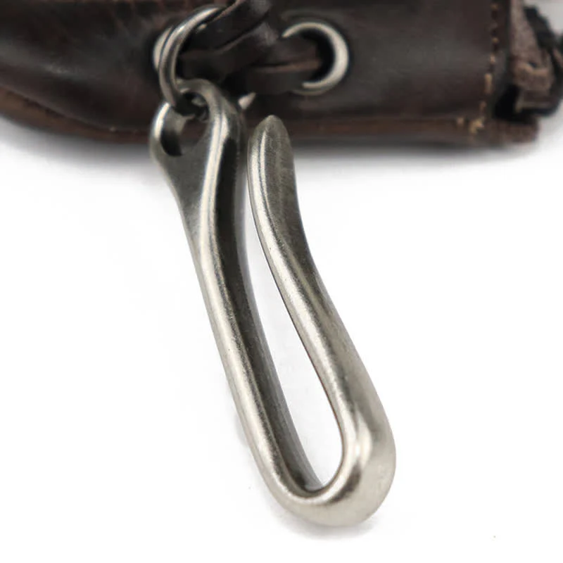 Vintage Medieval Zipper Wallet Leather Key Case - Image 11