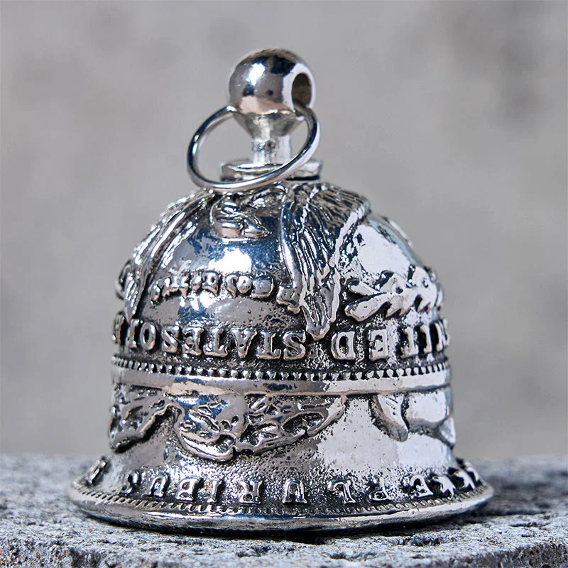 Vintage Morgan Silver Dollar Bell Keychain - Image 3