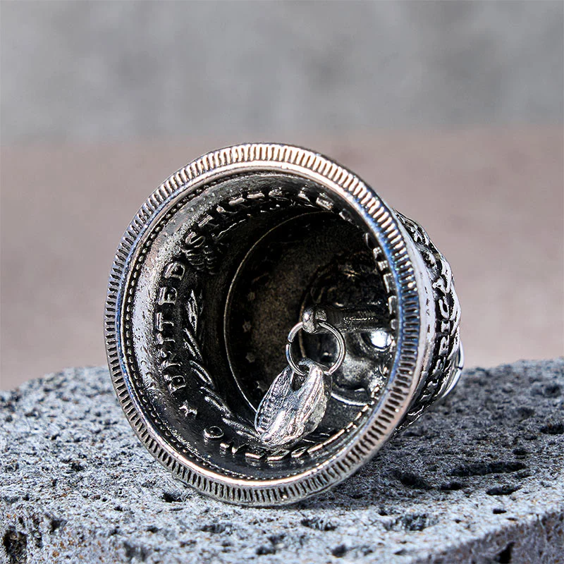 Vintage Morgan Silver Dollar Bell Keychain - Image 6