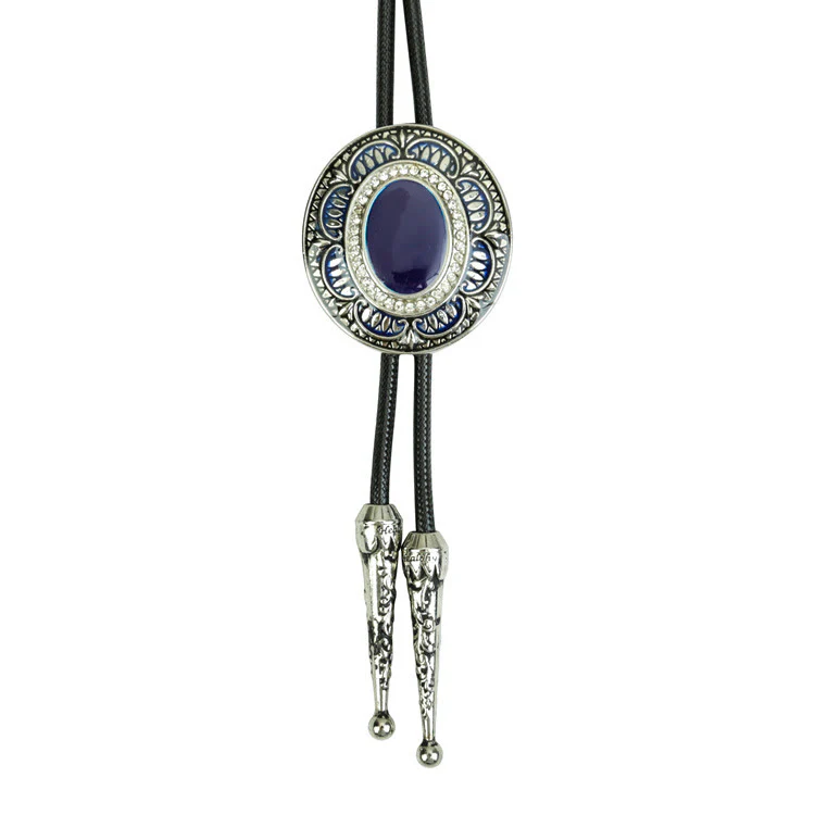 Vintage Onyx and Enamel Bolo Tie - Image 4